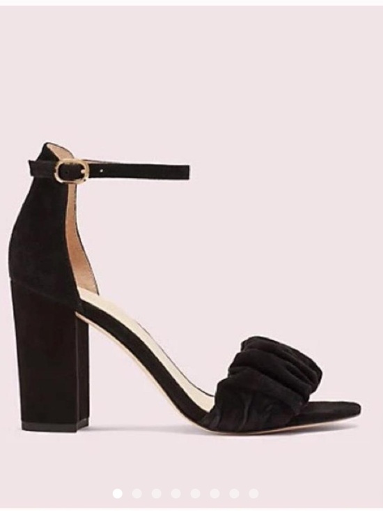 kate spade Shoes - Kate Spade Black Suede Mona Heeled Sandals